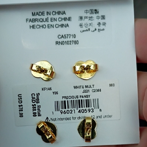 kate spade Gold and Floral Earrings Set - Picture 3 of 4